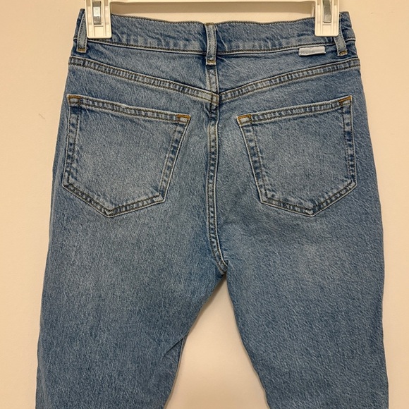 Boyish the Zachary High Rise Skinny Jeans Stretch Size 25 Knee Distress Fray Hem - Picture 6 of 13